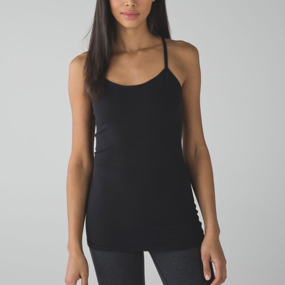 Lululemon Power Y Tank Luon - black size 2